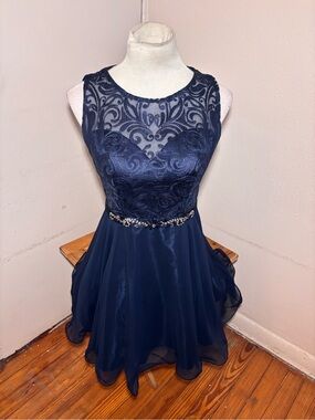 Elizabeth K by GLS Lace Tulle Formal Dress